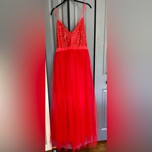 Southern Fried Chicks - full length red dress, XXL, NWT